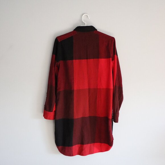 Wilfred Free Womens Red Sz S Plaid Buttoned Casual Layering Midi Dress - Picture 2 of 14